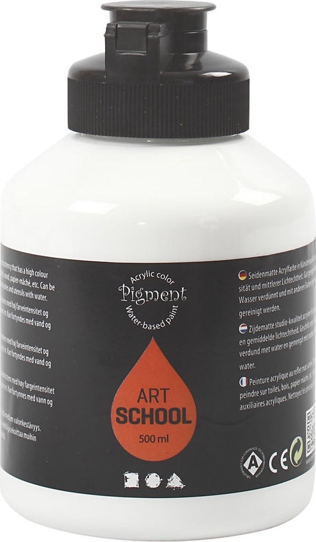 Pigment art school , wit, 500 ml