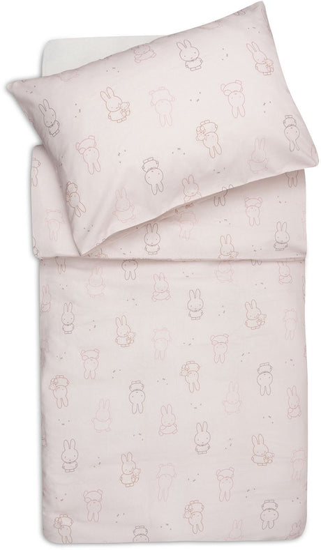 Jollein dekbedovertrek met sloop - 100x140cm - nijntje moments - silk rose