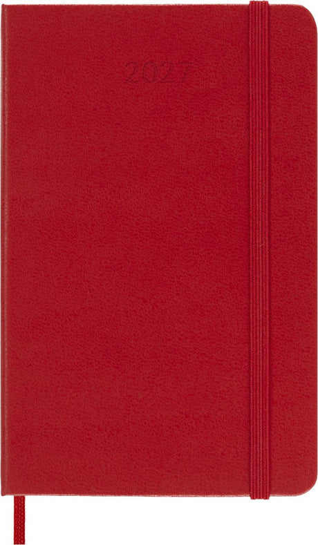 Moleskine 12 maanden agenda - 2027 - dagelijks - pocket - harde kaft - rood