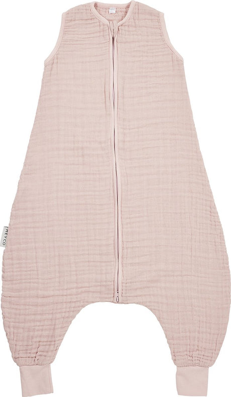 Meyco baby uni baby zomer slaapoverall jumper - pre-washed hydrofiel - soft pink - 92cm - 0.5 tog