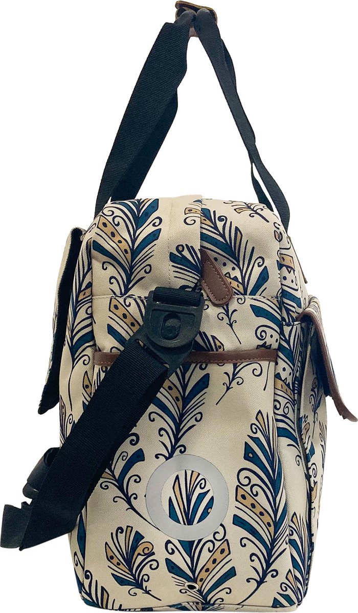 Willex shopper blue feather met schouderband
