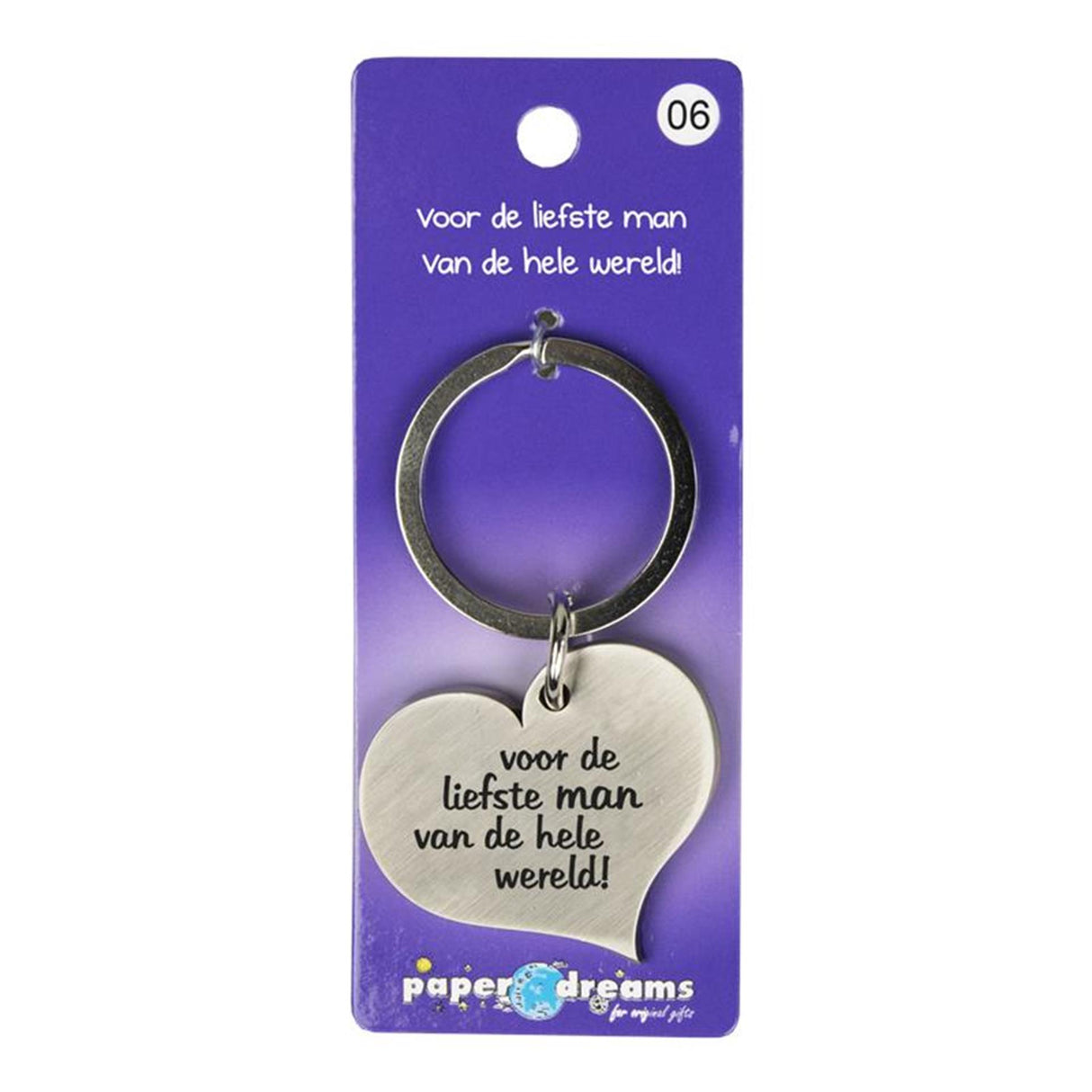 Paperdreams hart sleutelhanger voor de liefste man