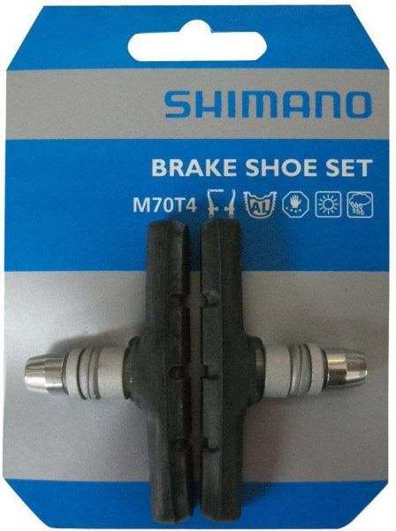 Shimano-Bremsbeläge M70T4 V-Bremsgummi-Gummi-Schwarz Silber