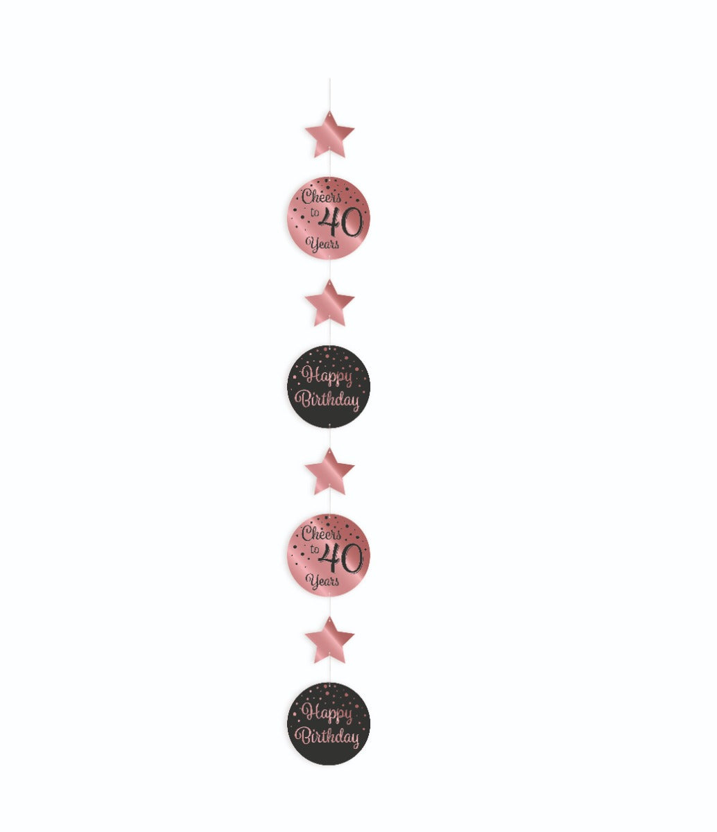 Paperdreams hangslinger roze zwart - 40
