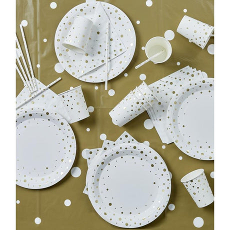 Paperdreams party table set - goud wit