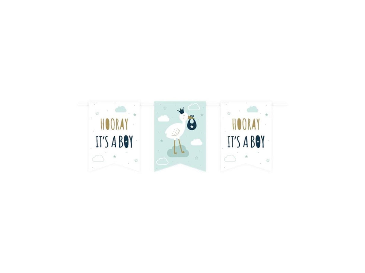 Paperdreams vlag banner - newborn baby boy