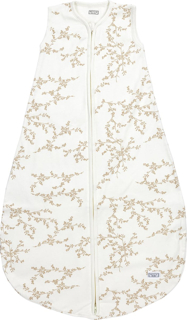 Meyco baby branches baby zomerslaapzak rond - sand - 86cm - 0.5 tog