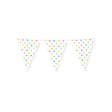 Paperdreams party vlags - party dots 4 meter pe polyetheen