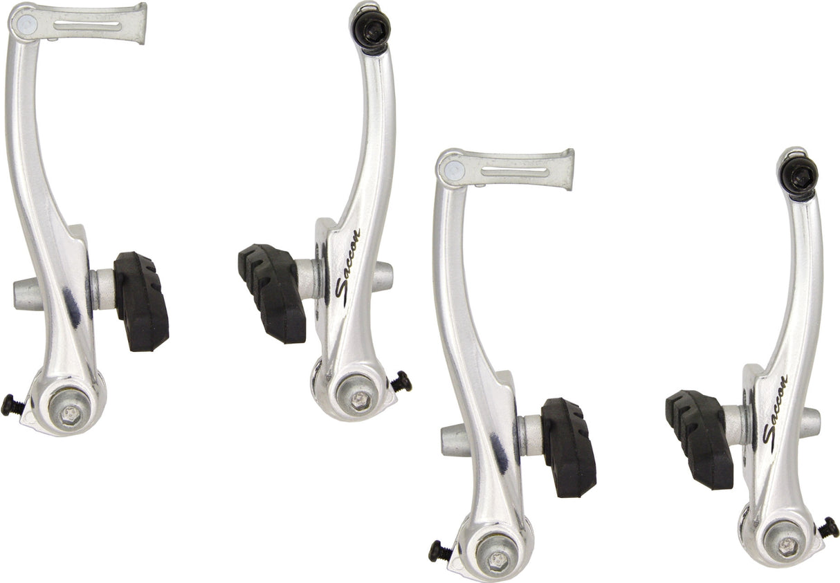 Saccon V-Brake Set Avant et arrière en aluminium argent