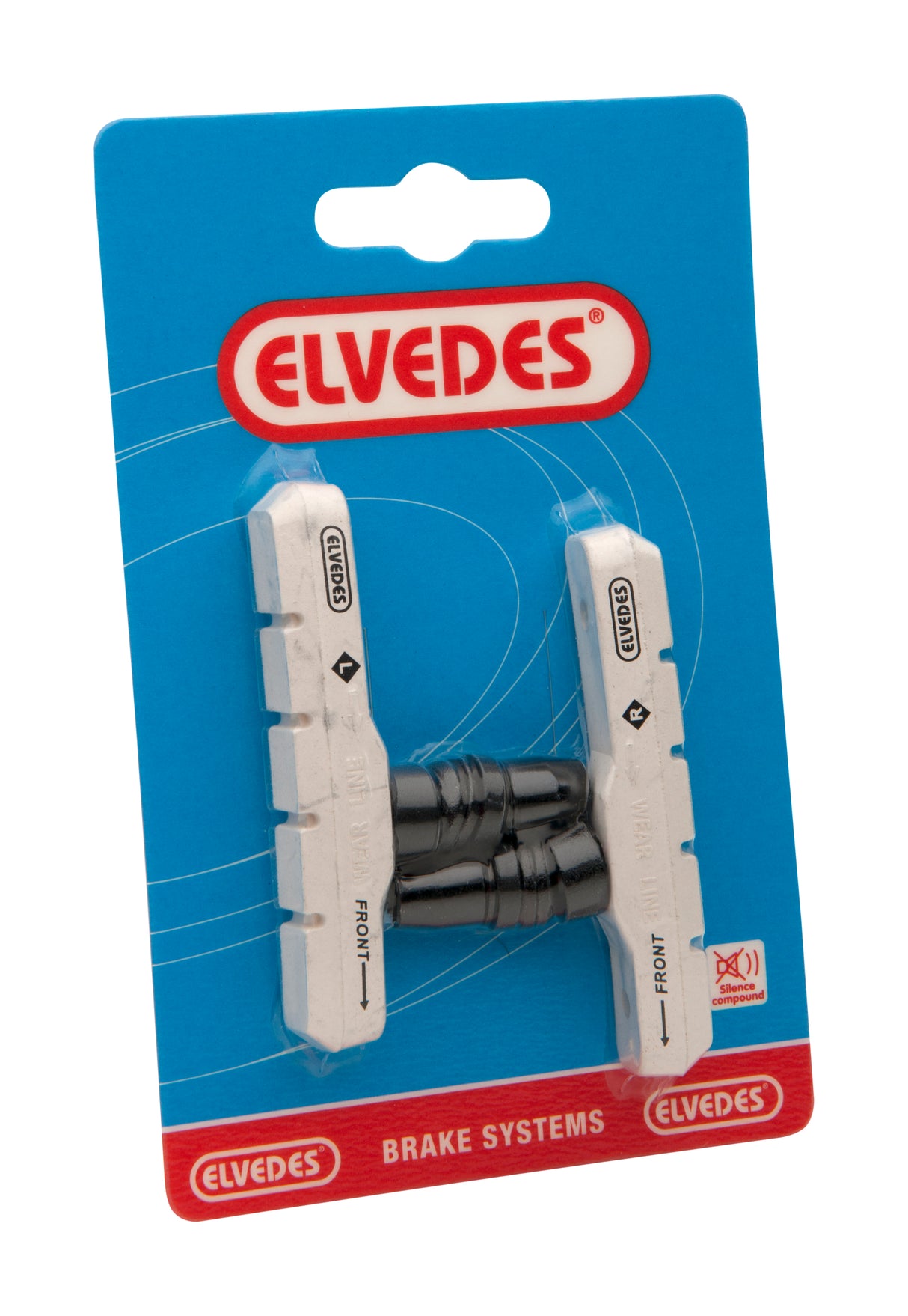 Ensemble de blocs de frein Elvedes V -Brake 72 mm - blanc (sur carte)