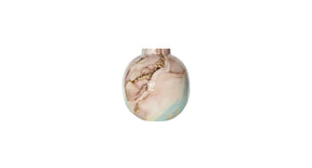 Metal vase marble d26 h27cm multicolour