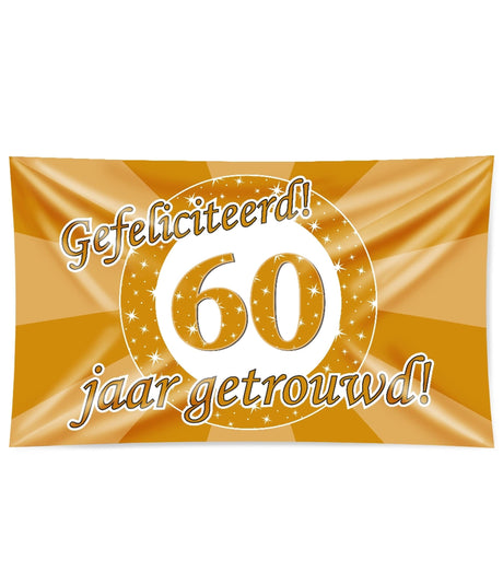 Paperdreams xxl gevel vlag - 60 jaar getrouwd