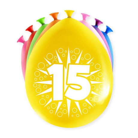 Paperdreams happy party ballon - 15 jaar 8 stuks