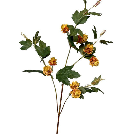 Roberts collection kunstbloem hop tak 85cm okergeel