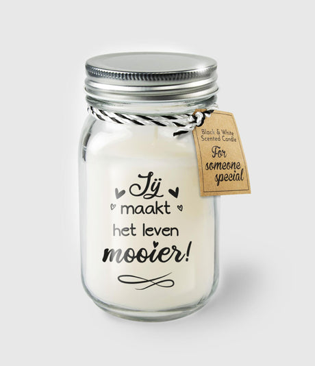 Paperdreams geurkaars in glas - jij maakt het leven