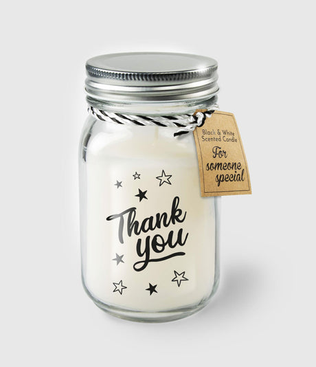 Paperdreams black white scented candles - thank you