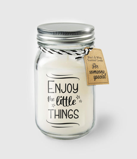 Paperdreams black white scented candles - enjoy the little things