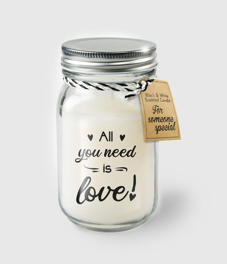 Paperdreams geurkaars in glas - all you need is love