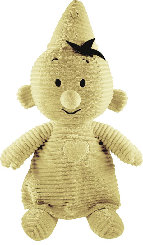 Bumba corduroy knuffel - zachte gele corduroy pluche knuffel - 35 cm