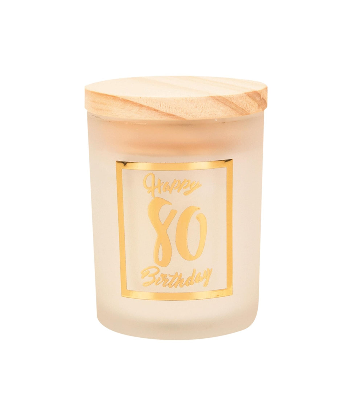 Paperdreams geurkaars klein goud wit - 80 jaar