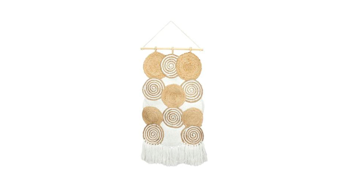 Wall deco espiral 46x1x105cm natural white