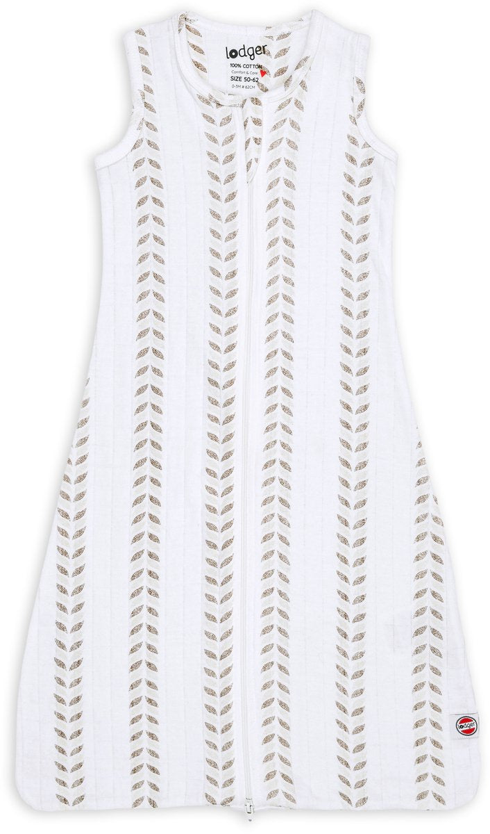 Lodger hopper - baby zomerslaapzak - hydrofiel - creme - 80cm - 0.3 tog - biologisch katoen