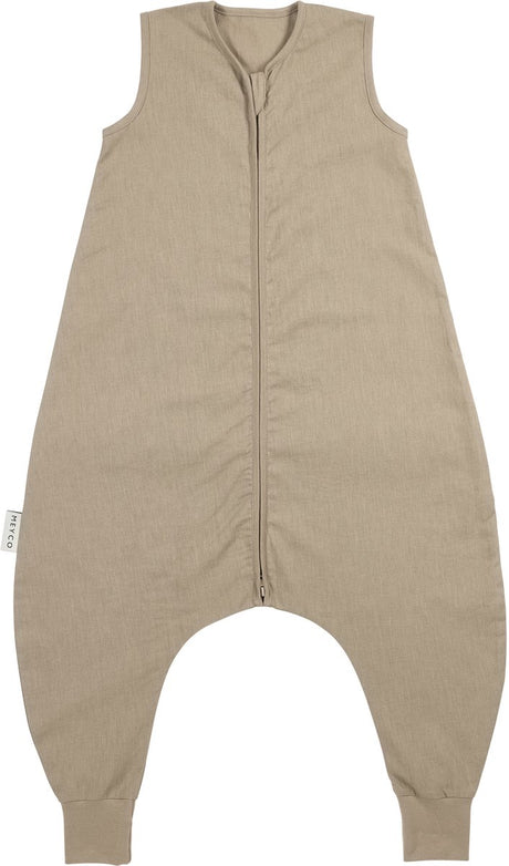 Meyco baby studio collection linnen slaapoverall jumper - taupe - 92cm - 0.5 tog