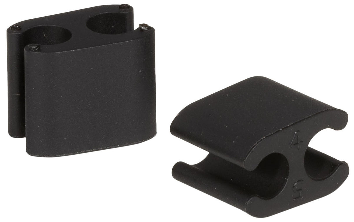 Elvedes Cable Clips Duo PVC 5.0 mm + 5.0 mm de negro (50 piezas)