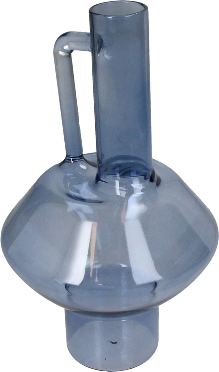 Hd collection vaas glas blauw 12,7x12,7x21,5cm
