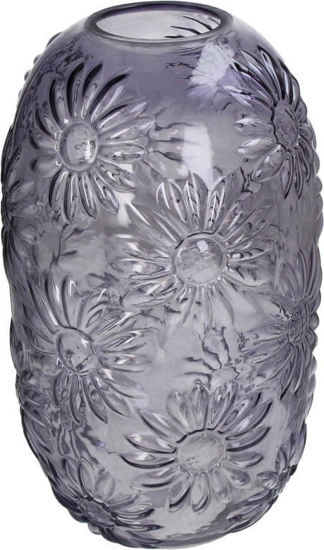 Hd collection vaas glas paars 19x19x33,5cm