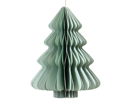 Decoris decoratief kerstboom van fsc papier groen dia11x15cm