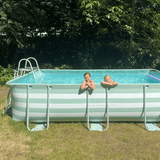 Essence | groen wit opzet zwembad 400x200x100 cm incl. accessoires