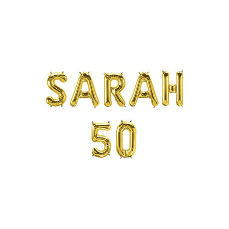 Paperdreams folie ballon letterslinger - sarah 50