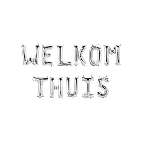 Paperdreams folie ballon letterslinger - welkom thuis
