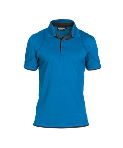 Dassy polo orbital azuurblauw grijs m
