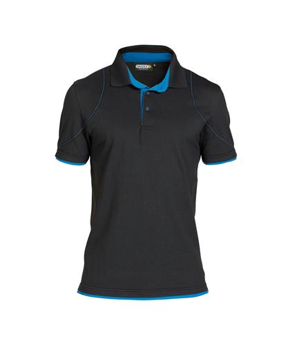 Dassy polo orbital zwart azuurblauw 4xl