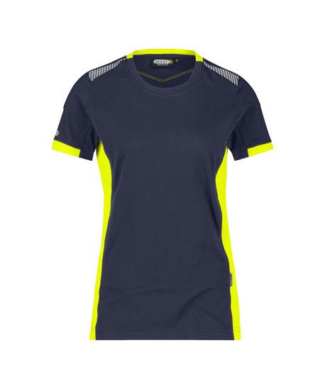 Dassy t-shirt tampico women nachtblauw fluogeel xl