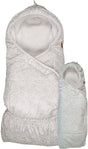 Lodger wrapper - wikkeldeken voor autostoel - wit - 0-9 maanden - winddicht warm - omslagdoek baby