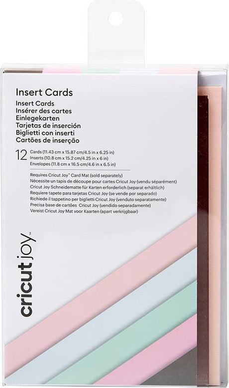 Cricut joy insert cards kaartenset meerdere kleuren, pastel