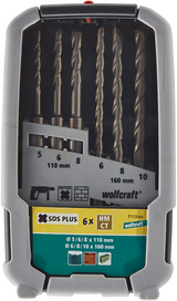 Wolfcraft betonboorset | hardmetaal-voorzien | sds-plus | ø5–10mm | 6-delig | 1 set - 7113000