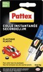 Pattex plastics lijm 2 g + 4ml | universele plasticlijm voor alle toepassingen | bindend gebruik duo-plasticlijm .