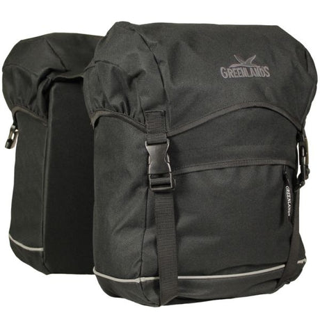 Greenlands dubbele fietstas travel bag 40 liter 30 x 37 x 17 (2x) - zwart
