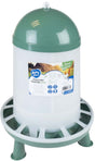 Duvo plus dinner time eco voedersilo voor kippen - 8 kg 10 liter met pootjes hoge rand - gerecycleerd - transparant groen