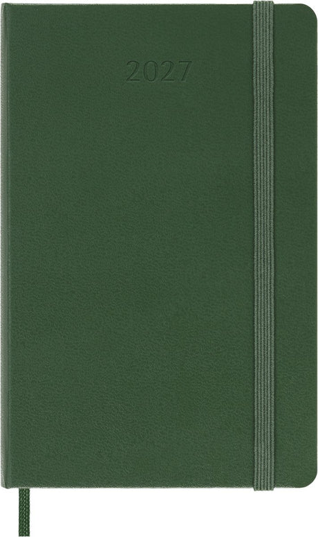 Moleskine 12 maanden agenda - 2027 - dagelijks - pocket - harde kaft - mirte groen