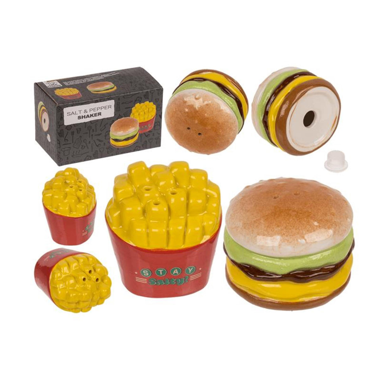 Ootb peper zoutstel burger fries 5,5x4,5cm