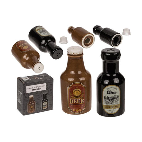Ootb peper zoutstel beer wine in doosje 4,5x4,5x6cm
