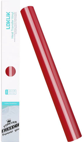 Loklik heat transfer vinyl basic - red - rood - 30.5 x 180 cm