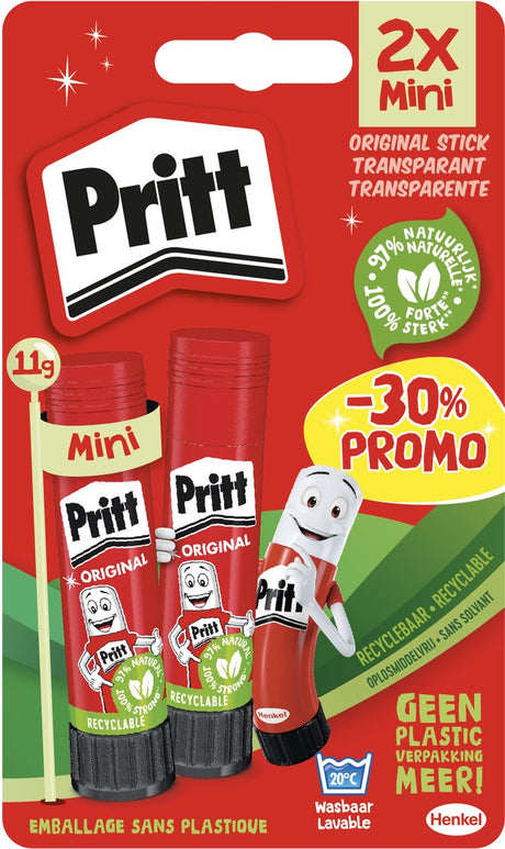 Pritt lijmstift stick original 2x 11gr promo