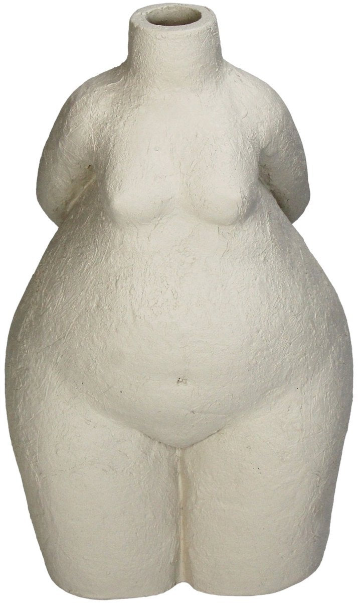 Hd collection vaas vrouwelijk lichaam polyresin 16.5x13x28cm