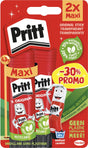 Pritt lijmstift 2x43g original - lijmstick voor school en kantoor - papier karton - voordeelpak promo